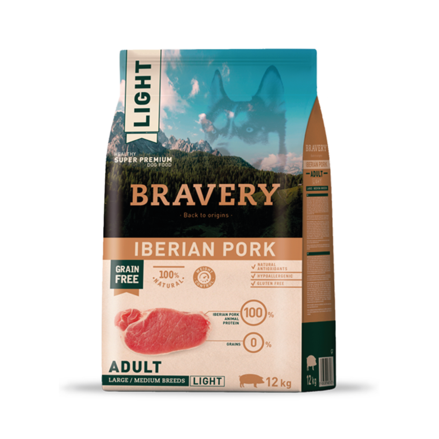 Bravery Light Iberian Pork Adult Large/Medium Breeds - Alimento Seco