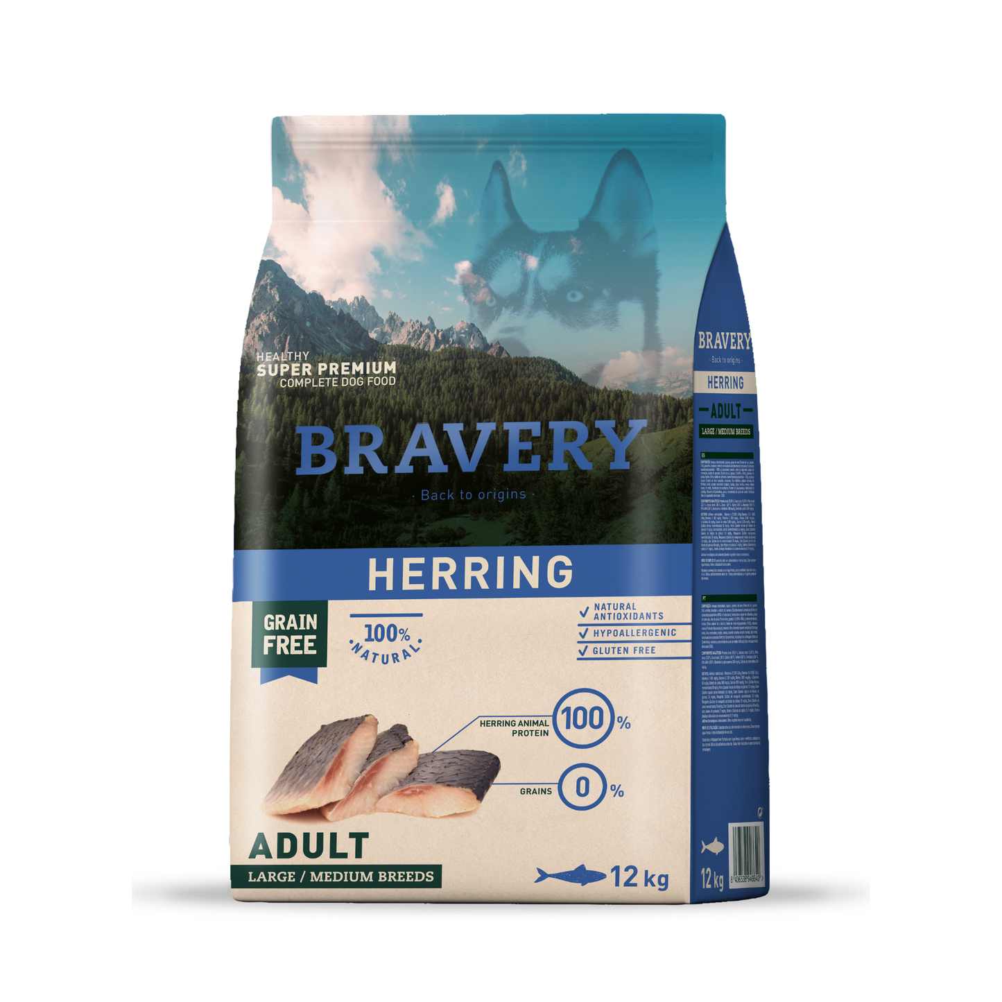 Bravery Herring Adult Large/Medium Breeds - Alimento Seco