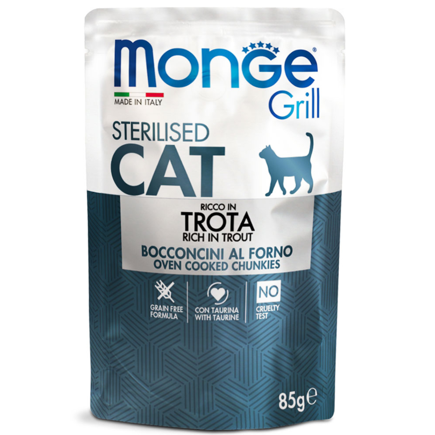 Monge Monoprotein Adult Grill Sterilised Trucha - Gato - Adulto - Alimento Húmedo 85 Gr.