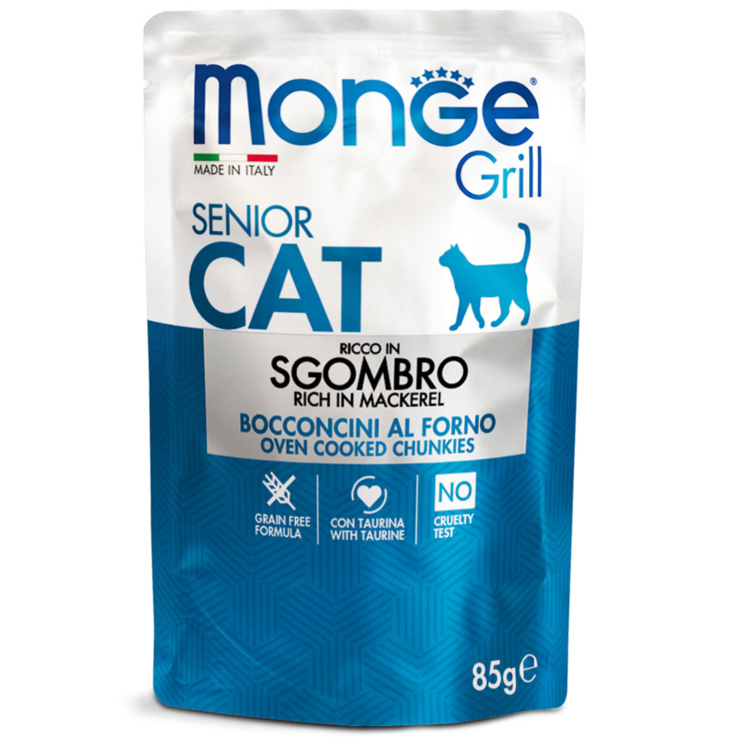 Monge Monoprotein Senior Grill Caballa - Gato - Adulto - Alimento Húmedo 85 Gr.
