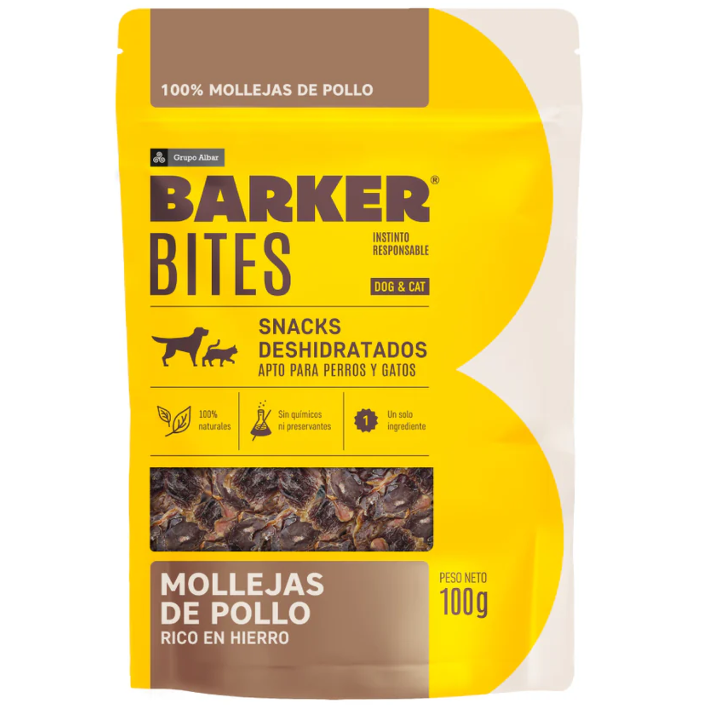 Barker Bites Mollejas de Pollo - Perro y Gato - Snack