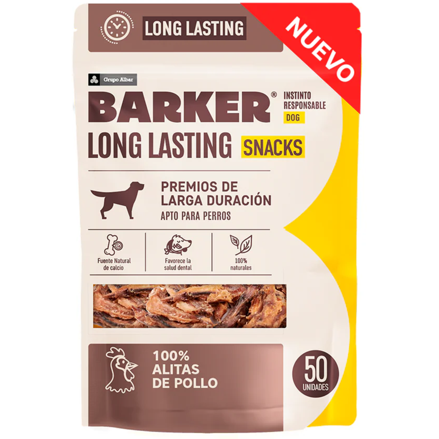 Barker Long Lasting Snacks - Alitas de Pollo (50 unidades) - Perro - Snack
