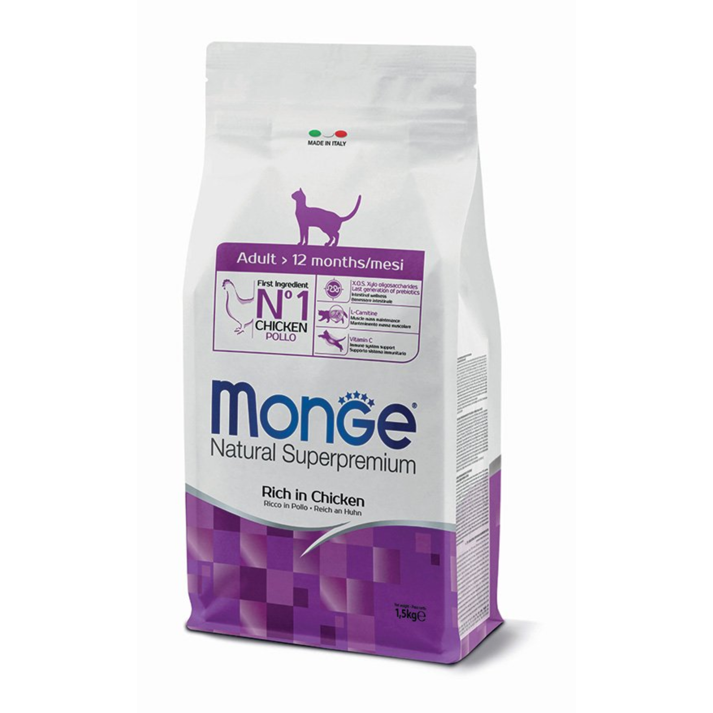 Monge Feline Adult Pollo - Gato - Adulto - Alimento Seco