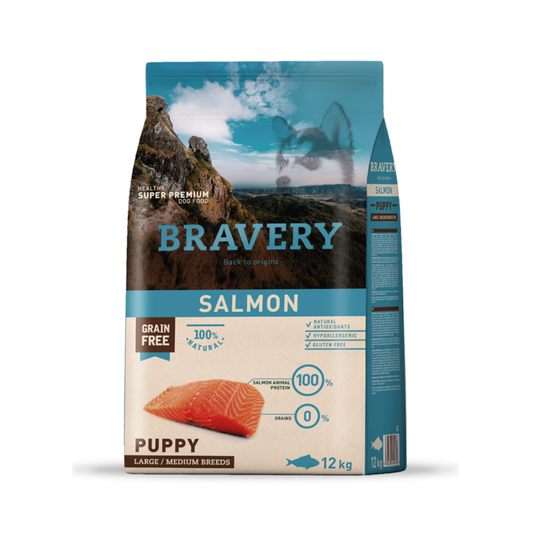 Bravery Salmon Puppy Medium/Large Breeds - Alimento Seco