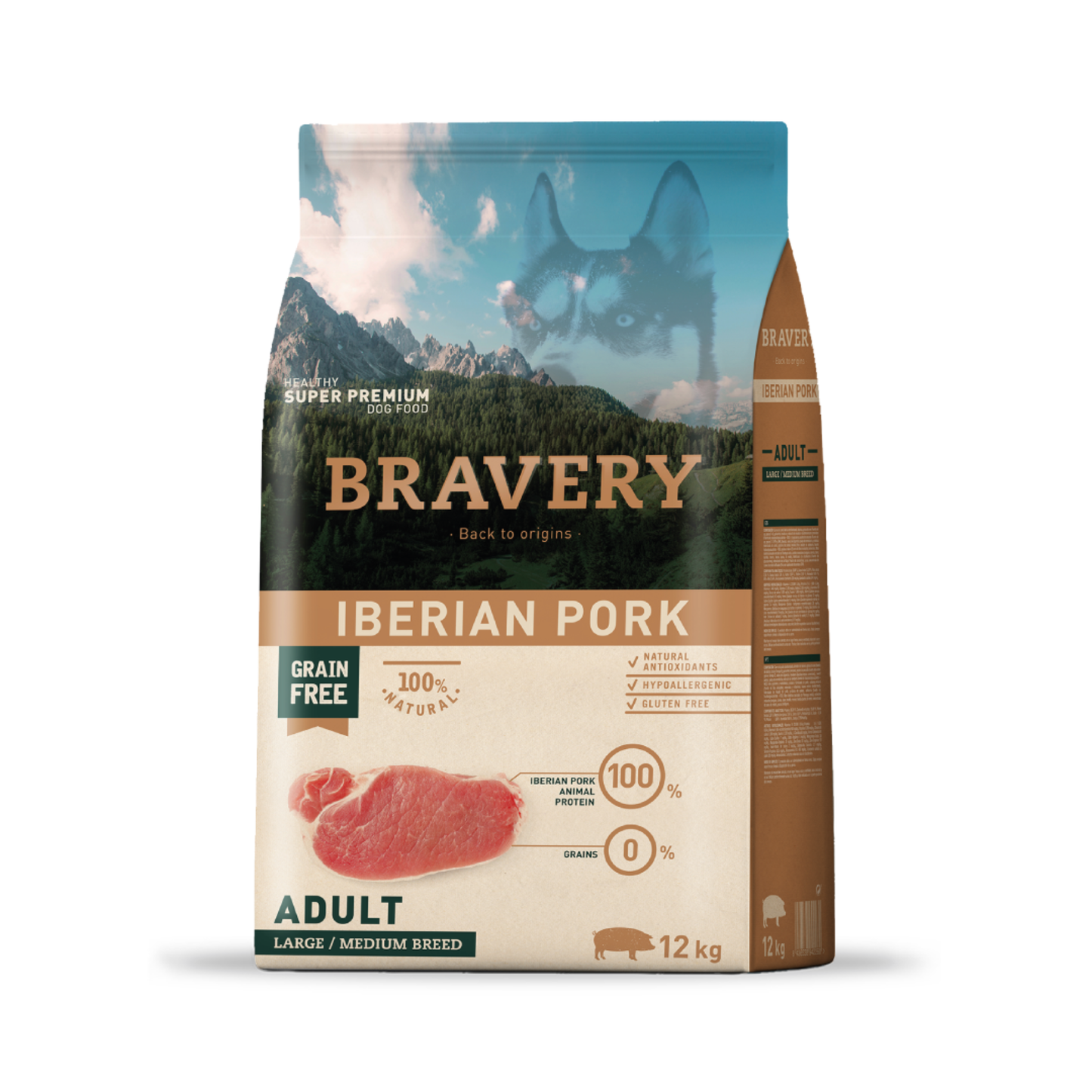 Bravery Iberian Pork Adult Large/Medium Breeds - Alimento Seco