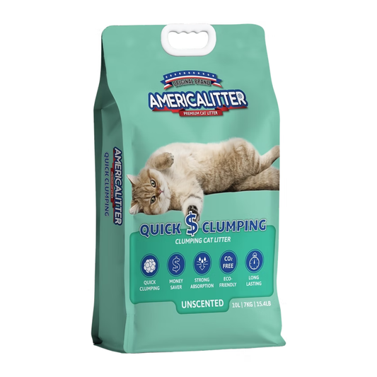 America Litter Quick Clumping Sin Aroma 7- Arena para Gatos