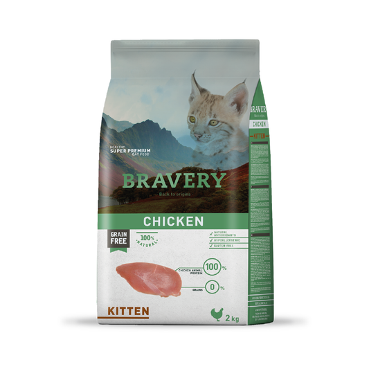 Bravery Chicken Kitten - Alimento Seco