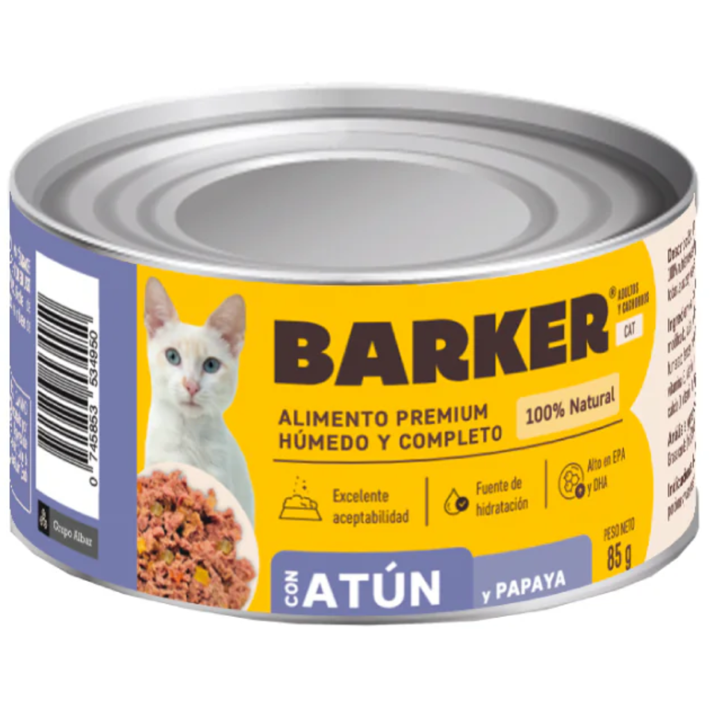 Barker Latas Cat Atún y Papaya - Gato - Alimento Húmedo
