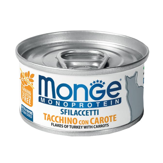 Monge Monoprotein Adult Paté Pavo y Zanahoria - Gato - Adulto - Alimento Húmedo 80 Gr.