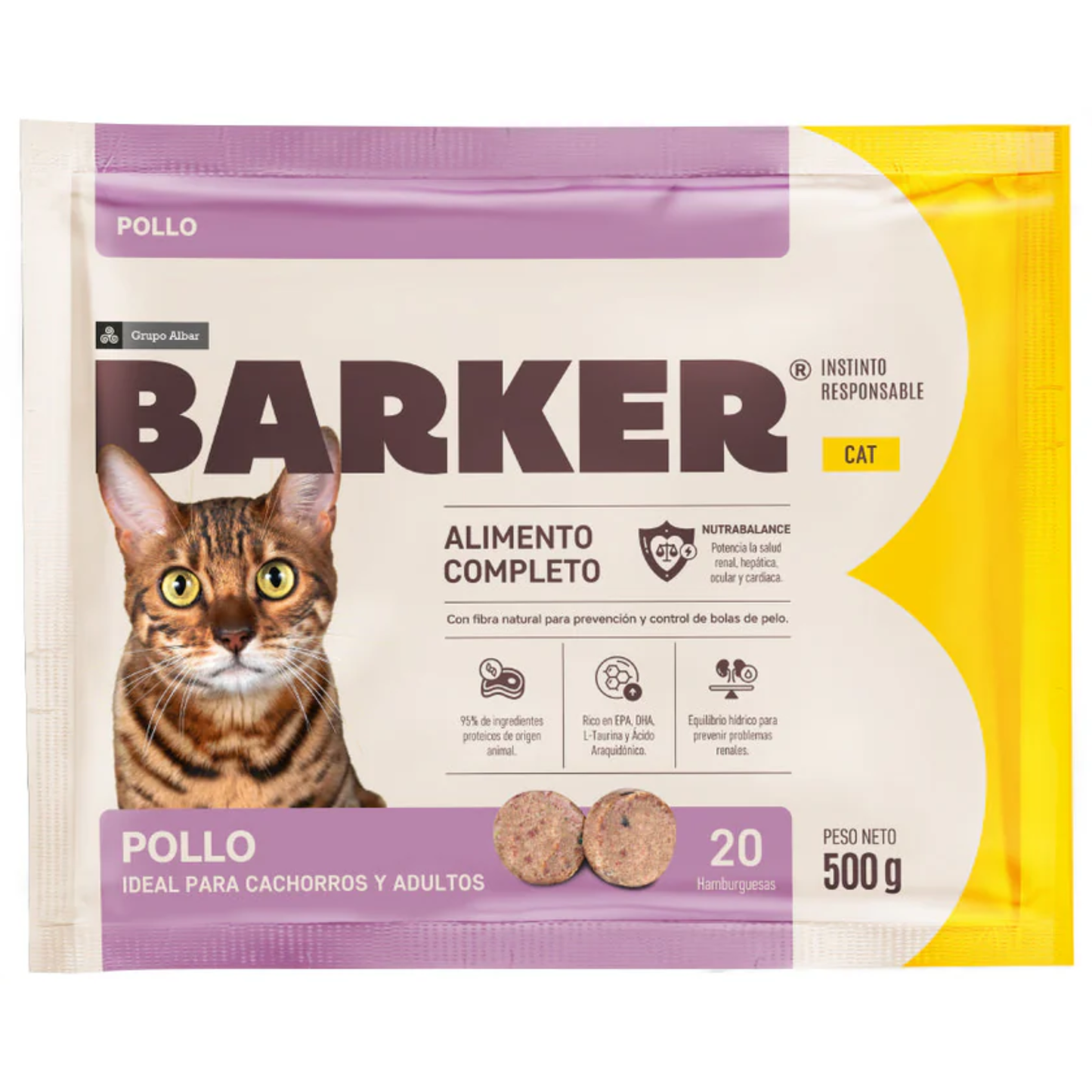 Barker Alimentación Natural - Barker Cat Pollo - Gato - Alimento BARF