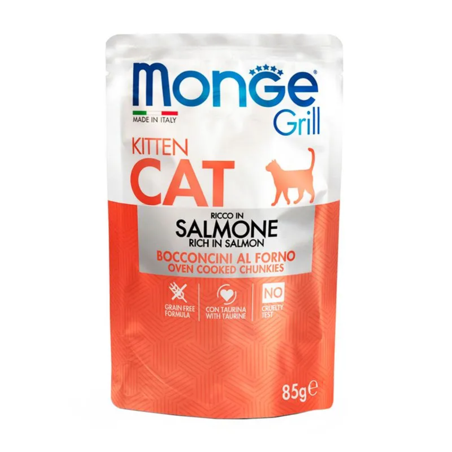 Monge Monoprotein Kitten Grill Salmón - Gatito - Alimento Húmedo 85 Gr.