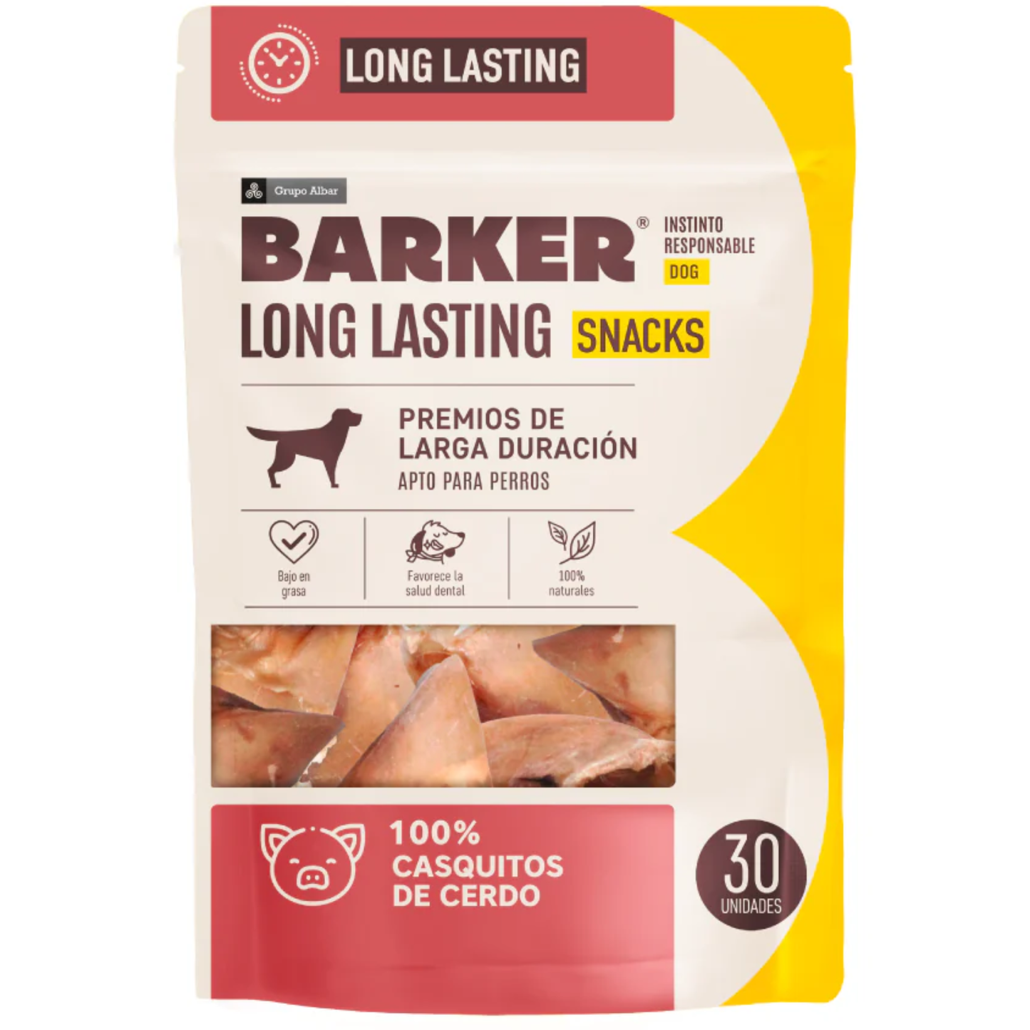 Barker Long Lasting Snacks - Casquitos de Cerdo (30 unidades) - Perro - Snack
