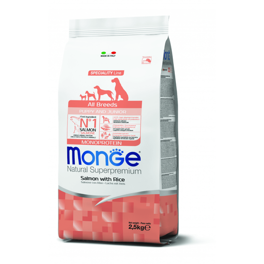 Monge Puppy All breeds Salmon y Arroz - Cachorro - Todas Las Razas - Alimento Seco