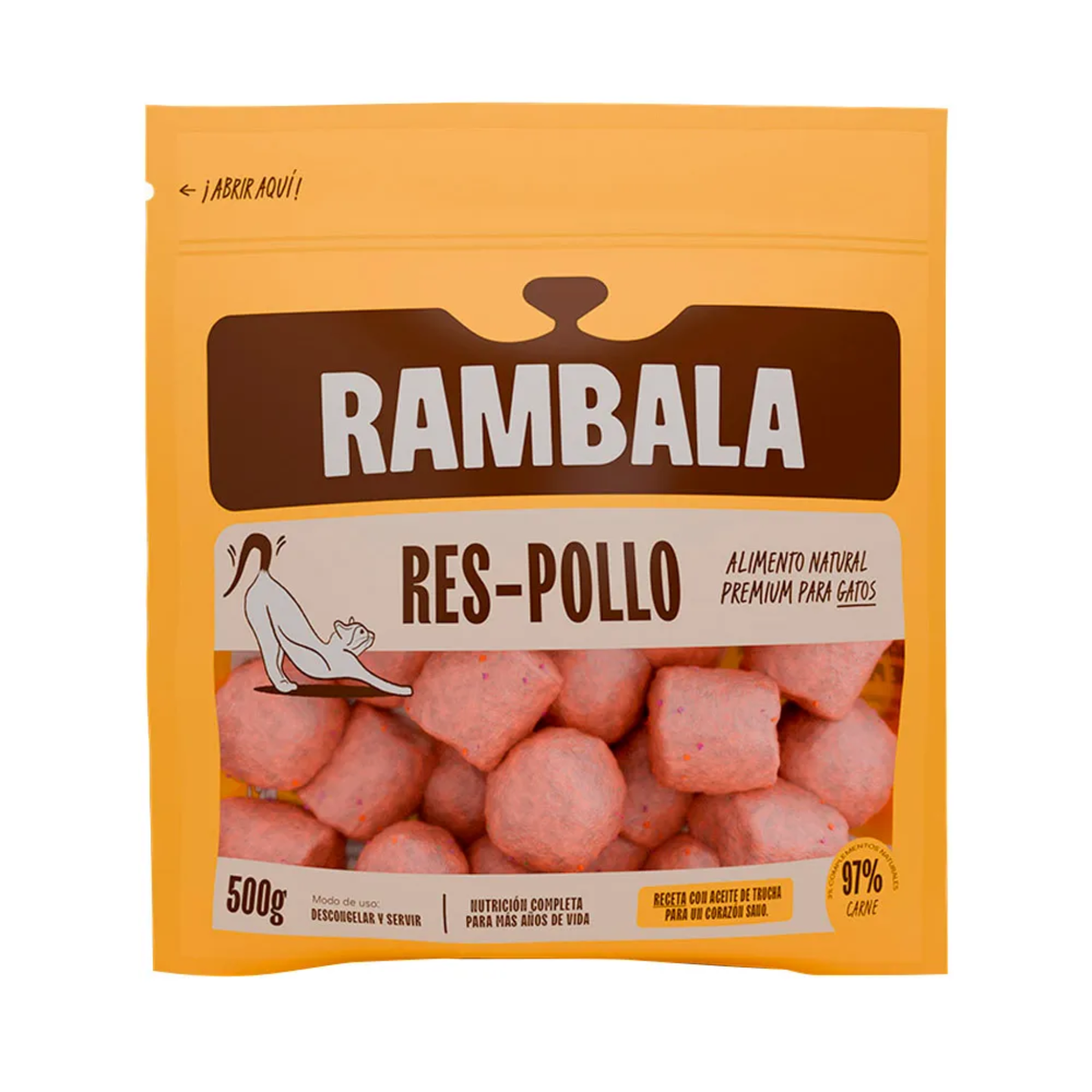 Rambala Res Pollo - Gato - Todas las Edades - Todas Las Razas - Alimento BARF