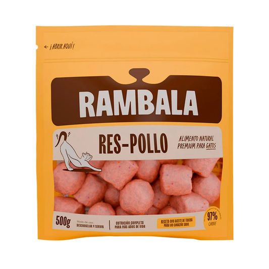 Rambala Res Pollo - Gato - Todas las Edades - Todas Las Razas - Alimento BARF