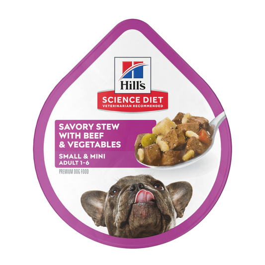 Hill's SD Adult Small & Mini Beef & Vegetables (Estofado) - Adulto - Alimento Húmedo - 99 Gr.