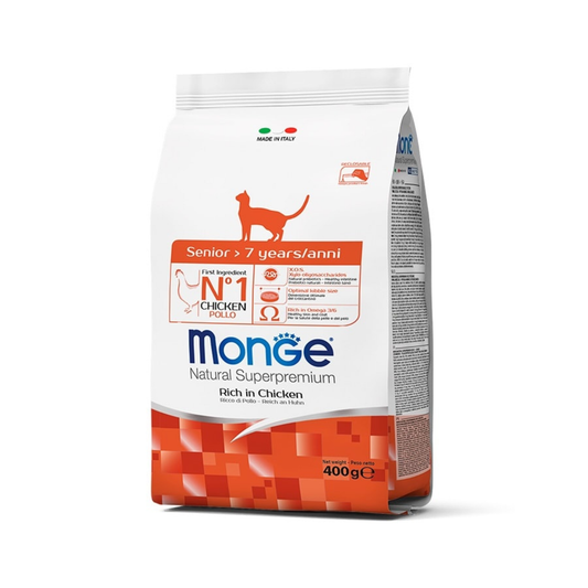 Monge Feline Adult Senior Pollo - Gato - Adulto - Alimento Seco 400Gr.