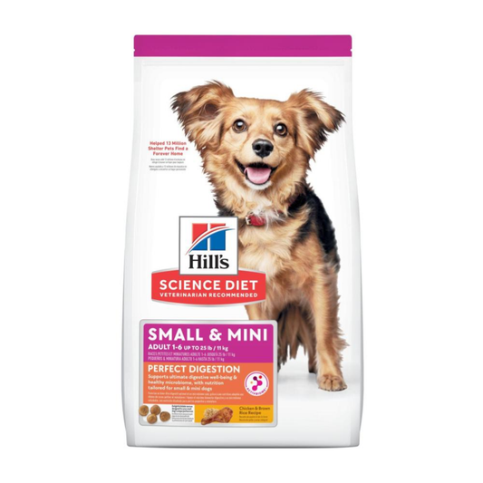 Hill's SD Adult Perfect Digestion Small & Mini - Todas Las Razas - Alimento Seco - 1.58 Kg.