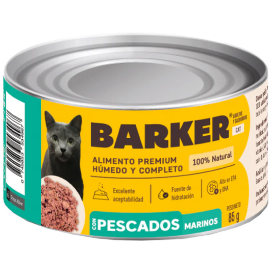 Barker  Lata Cat Pescados Marinos - Gato - Alimento Húmedo