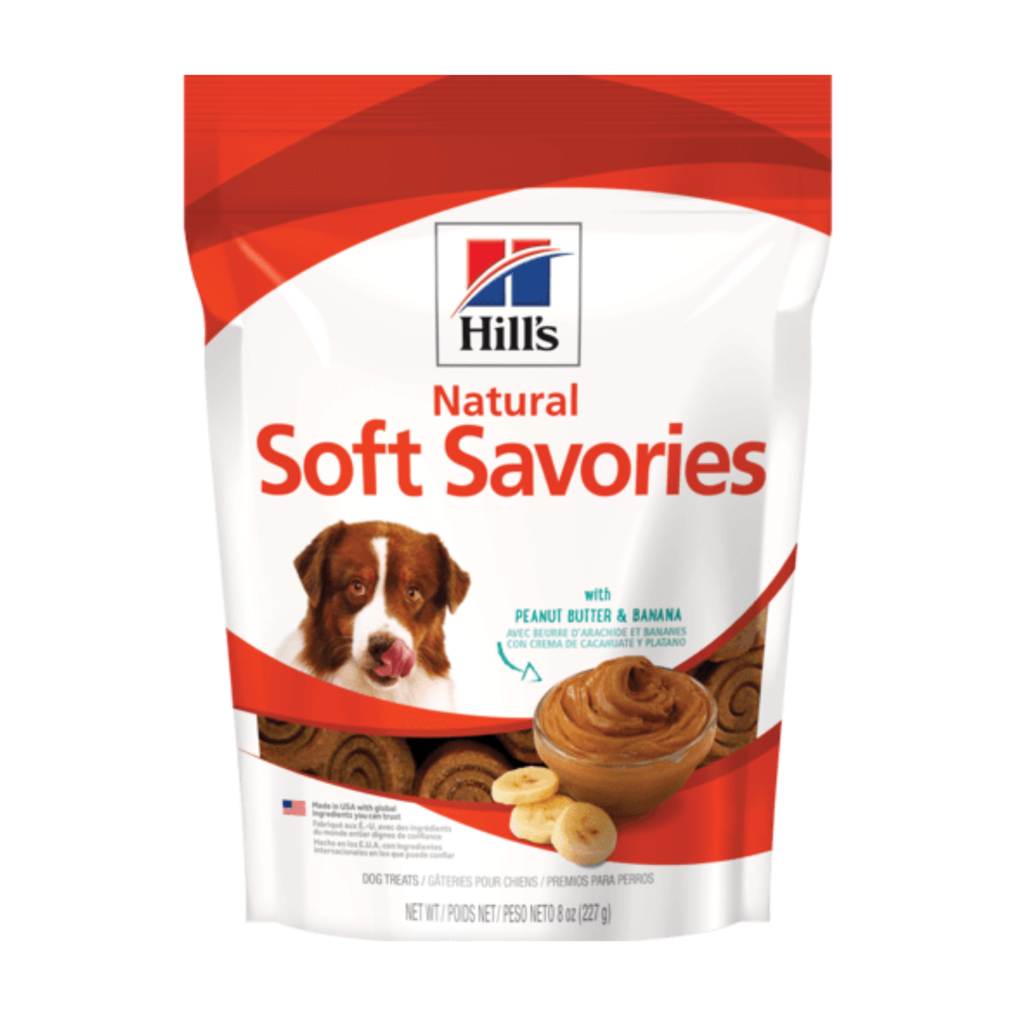 Hill's Natural Soft Savories Peanut Butter & Banana - Perro - Snack - 227 Gr.